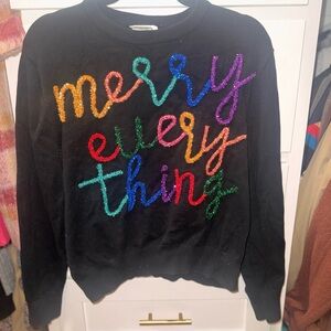 QUEEN OF SPARKLES Multicolor 'Merry Everything' Sweater